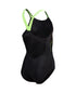 G Swimsuit V Back Graphic black-softgreen