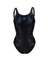 W Imprint Swimsuit U Back B black