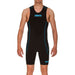 Arena M Rear Zip Trisuit St black/turquoise