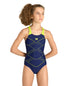 G Mark Swimsuit V Back navy-softgreen Arena