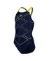 G Mark Swimsuit V Back navy-softgreen Arena