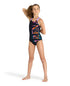 G Prism Swimsuit V Back black-lavanda Arena