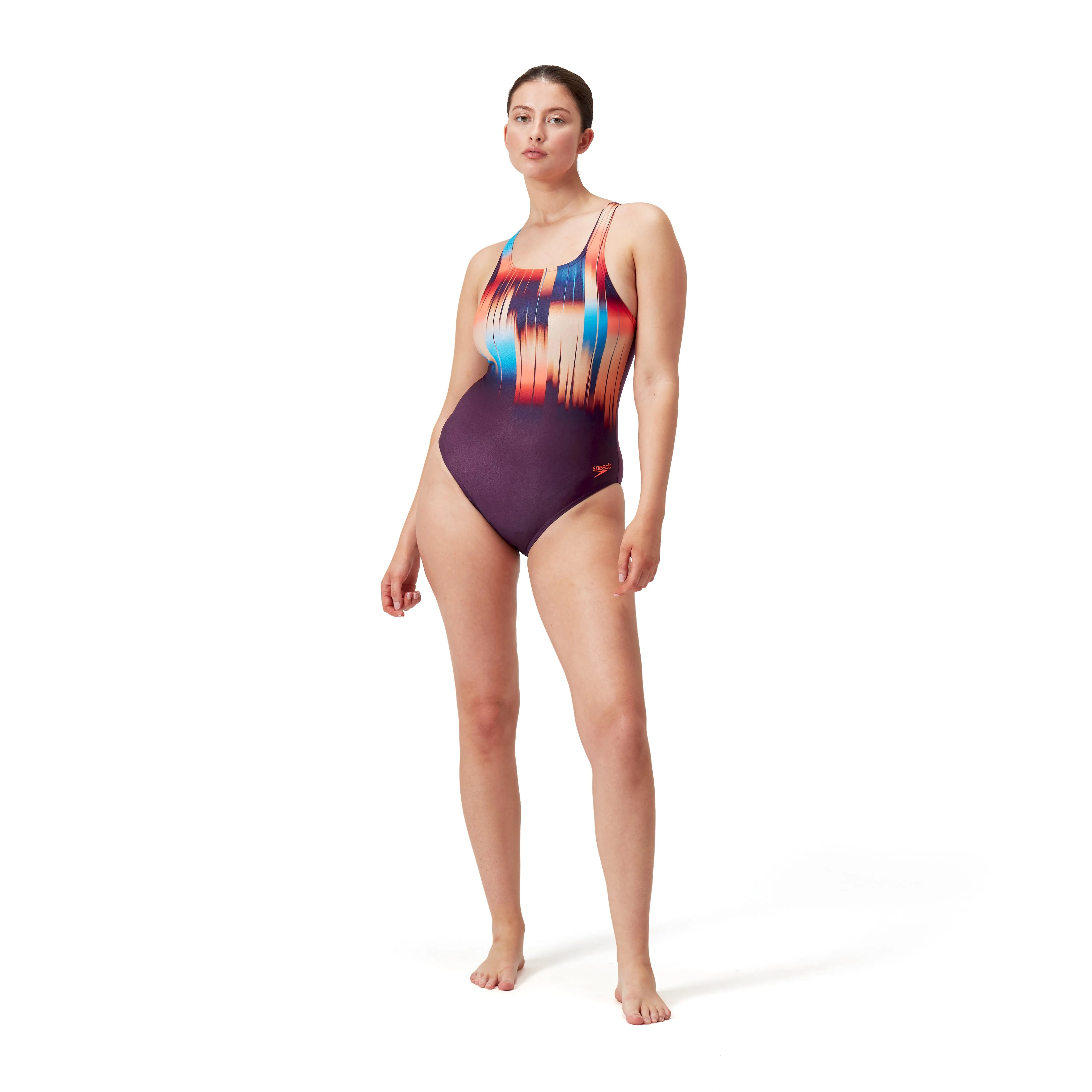 Eco+ Digital Printed Medalist Purple/Orange Speedo