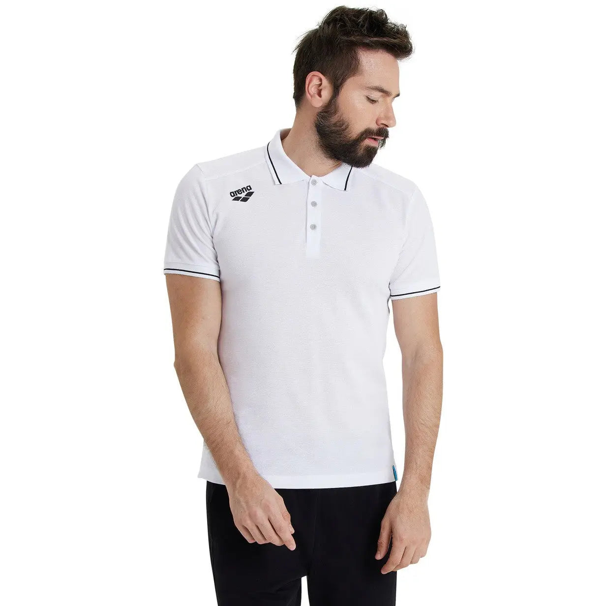 Team Poloshirt Solid Cotton white