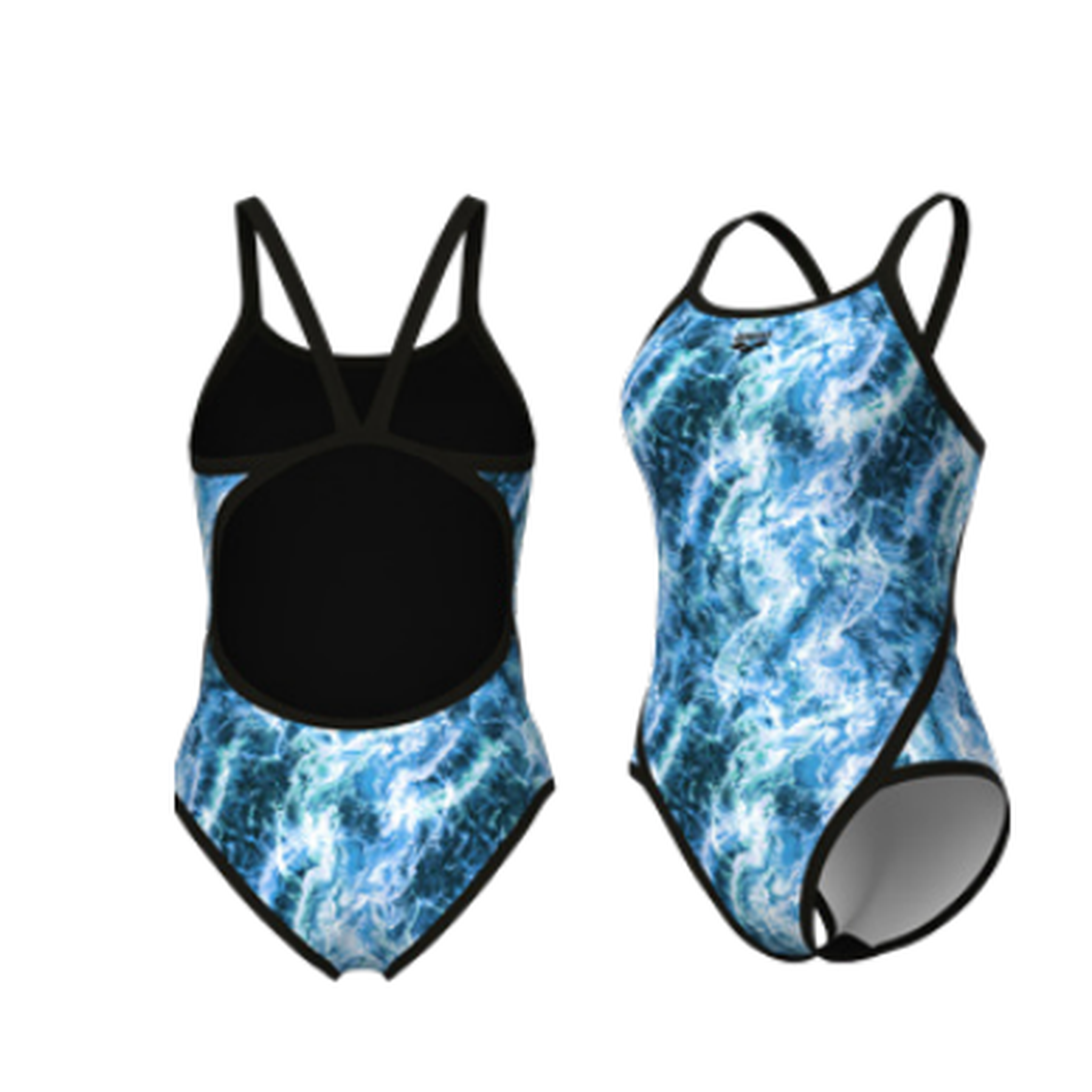 W Pacific Swimsuit Super Fly Back black-blue multi