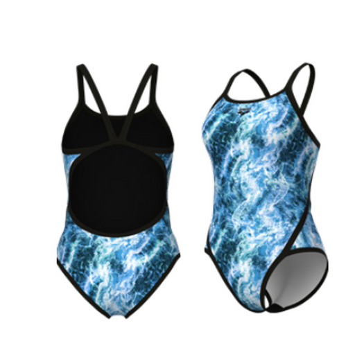 W Pacific Swimsuit Super Fly Back black-blue multi