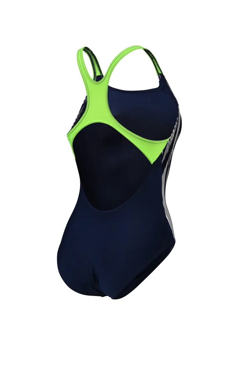 W Swim Pro Back Graphic navy-softgreen Arena