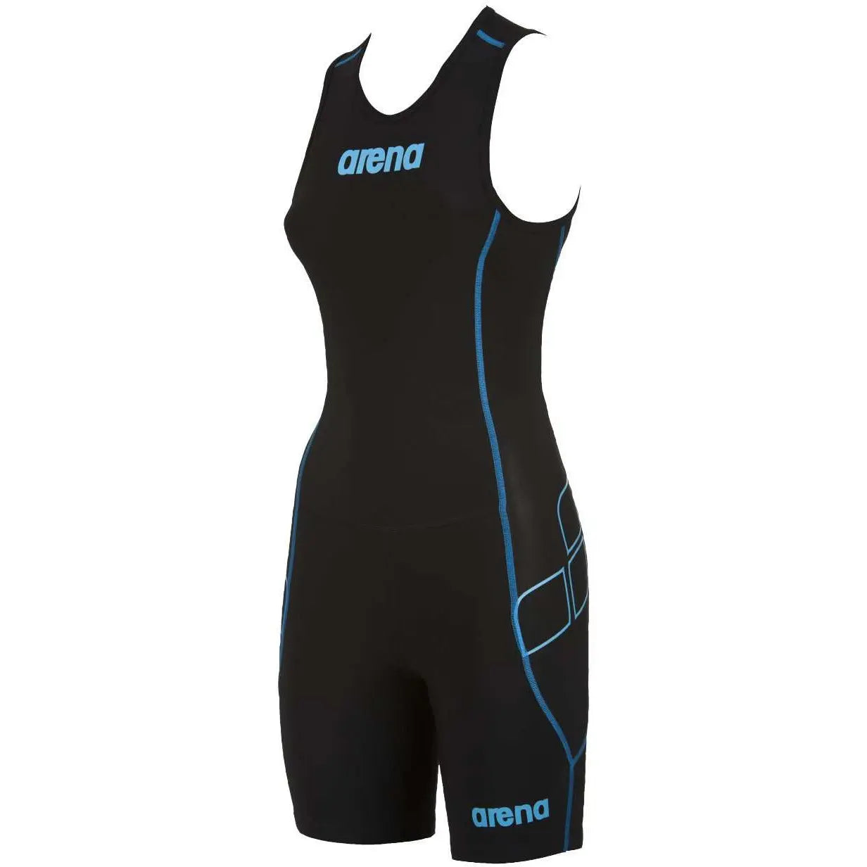 Arena W Rear Zip Trisuit St black/turquoise